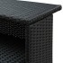 Set muebles bar jardín 3 piezas y cojines ratán sintético