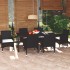 Set de comedor de jardín 7 pzas y cojines ratán sintético