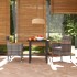 Juego muebles jardín 3 pzas con cojines ratán sintético