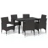 Set muebles de jardín con cojines 7 pzas ratán sintético