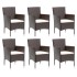 Set muebles de jardín con cojines 7 pzas ratán sintético