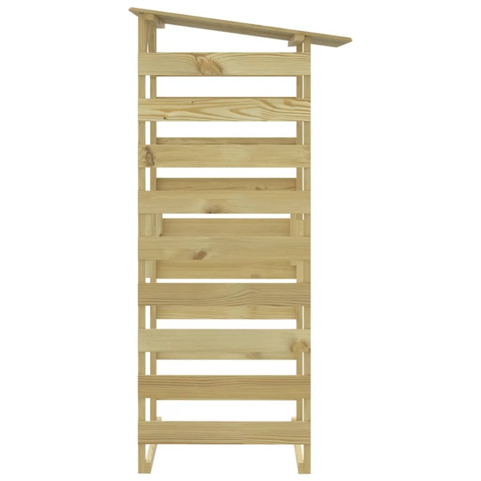 Pérgolas con techo 2 uds madera pino impregnada 100x90x200