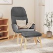 Sillón de relax con taburete tela gris claro