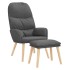 Sillón de relax con taburete tela gris