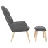 Sillón de relax con taburete tela gris