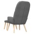 Sillón de relax con taburete tela gris