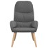 Sillón de relax con taburete tela gris