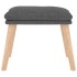 Sillón de relax con taburete tela gris