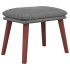 Sillón de relax con taburete tela gris