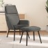 Sillón de relax con taburete tela gris