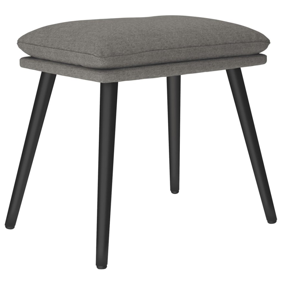 Sillón de relax con taburete tela gris