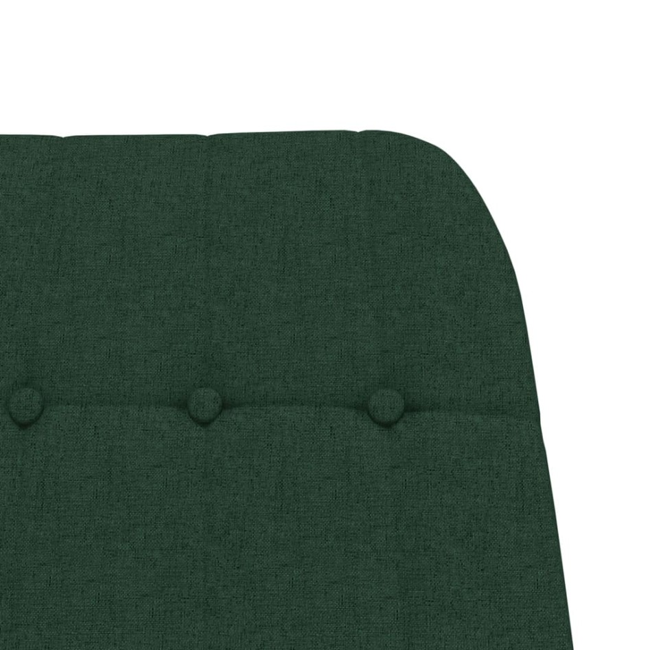 Sillón mecedora con taburete tela verde