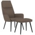 Sillón de relax con reposapiés de tela gris