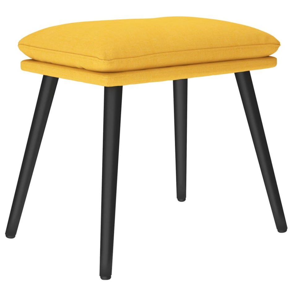 Sillón de relax con reposapiés tela amarillo