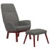 Sillón de relax con taburete tela gris