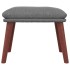 Sillón de relax con taburete tela gris
