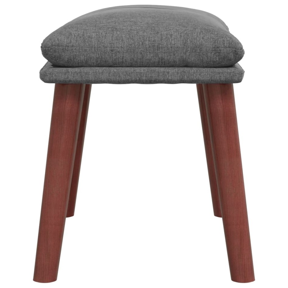 Sillón de relax con taburete tela gris