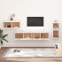 Muebles para TV 4 piezas madera maciza de pino