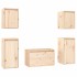 Muebles para TV 5 piezas madera maciza de