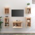 Muebles para TV 5 piezas madera maciza de