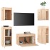 Muebles para TV 5 piezas madera maciza de