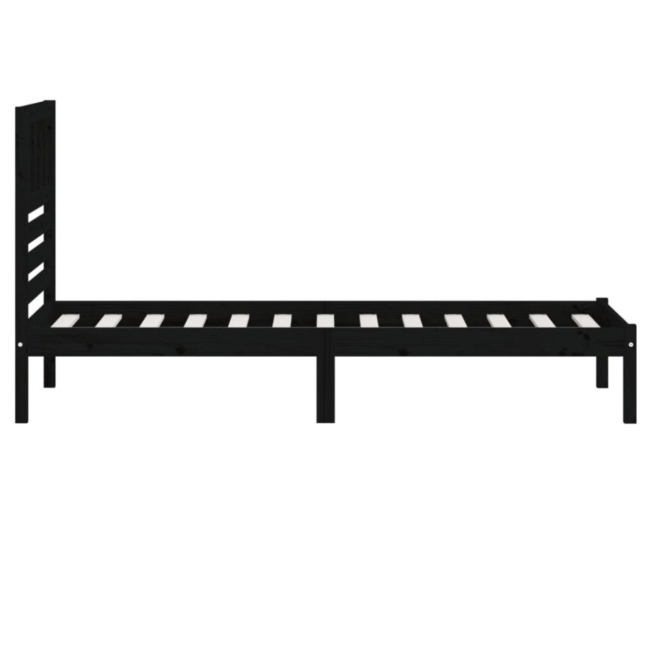 Estructura de cama madera maciza de pino negro 75x190