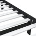 Estructura cama madera maciza individual negro 75x190