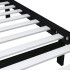 Estructura de cama individual de madera maciza negro 90x190