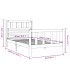 Estructura de cama individual de madera maciza negro 90x190