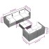 Set muebles de jardín 6 piezas y cojines ratán sintético