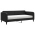 Sofá cama con colchón tela negro 90x190