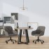 Sillas de comedor giratorias 2 unidades terciopelo gris