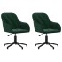 Sillas de comedor giratorias 2 unidades terciopelo verde