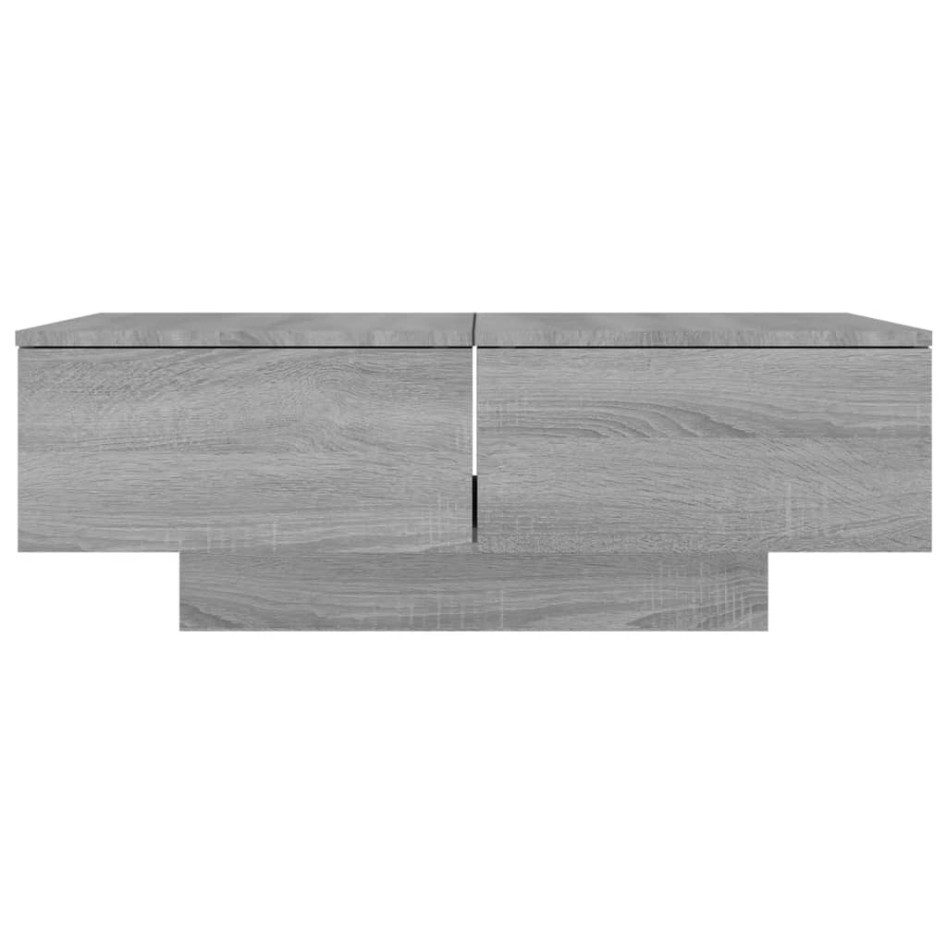 Mesa de centro madera contrachapada gris Sonoma 90x60x31