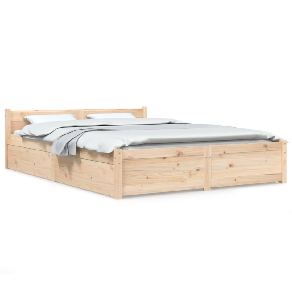 Estructura de cama con cajones 140x200