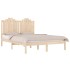 Estructura de cama doble sin colchón madera