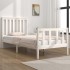 Estructura de cama individual pequeña sin colchón madera