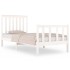 Estructura de cama individual pequeña sin colchón madera