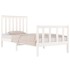 Estructura de cama individual pequeña sin colchón madera