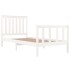 Estructura de cama individual pequeña sin colchón madera