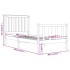 Estructura de cama individual pequeña sin colchón madera