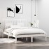 Estructura de cama doble sin colchón madera maciza
