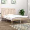 Estructura de cama madera maciza de pino 140x190 cm