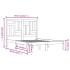 Estructura de cama madera maciza de pino 140x190
