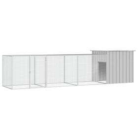 Gallinero de acero galvanizado gris 400x91x100