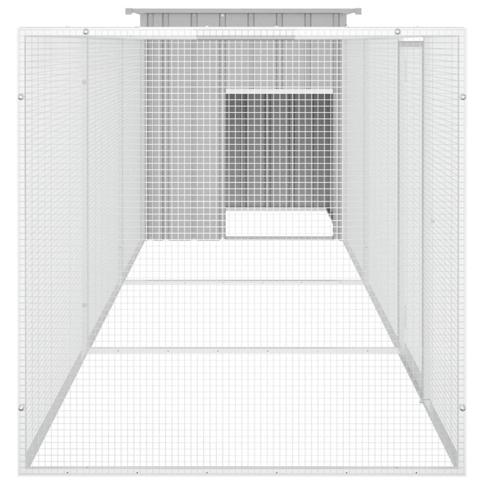 Gallinero de acero galvanizado gris 400x91x100