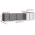 Gallinero de acero galvanizado gris 400x91x100
