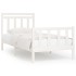 Estructura de cama sin colchón madera de pino blanco 100x200