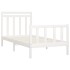 Estructura de cama sin colchón madera de pino blanco 100x200