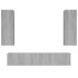 Set de muebles para TV 4 pzas madera contrachapada gris